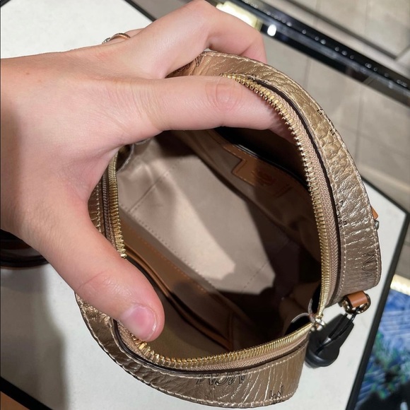 Last one! MCM gold color mini crossbody bag $780+ tax - Picture 7 of 13